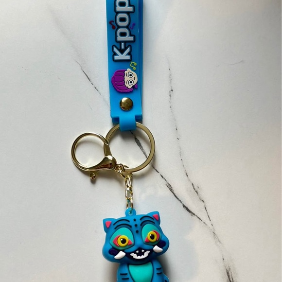 3D Printed Anime Movie Kpop Demon Hunters Girls Derpy Keychains Doll Cute Tiger - Picture 4 of 9